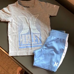 Hurley tee and shorts set